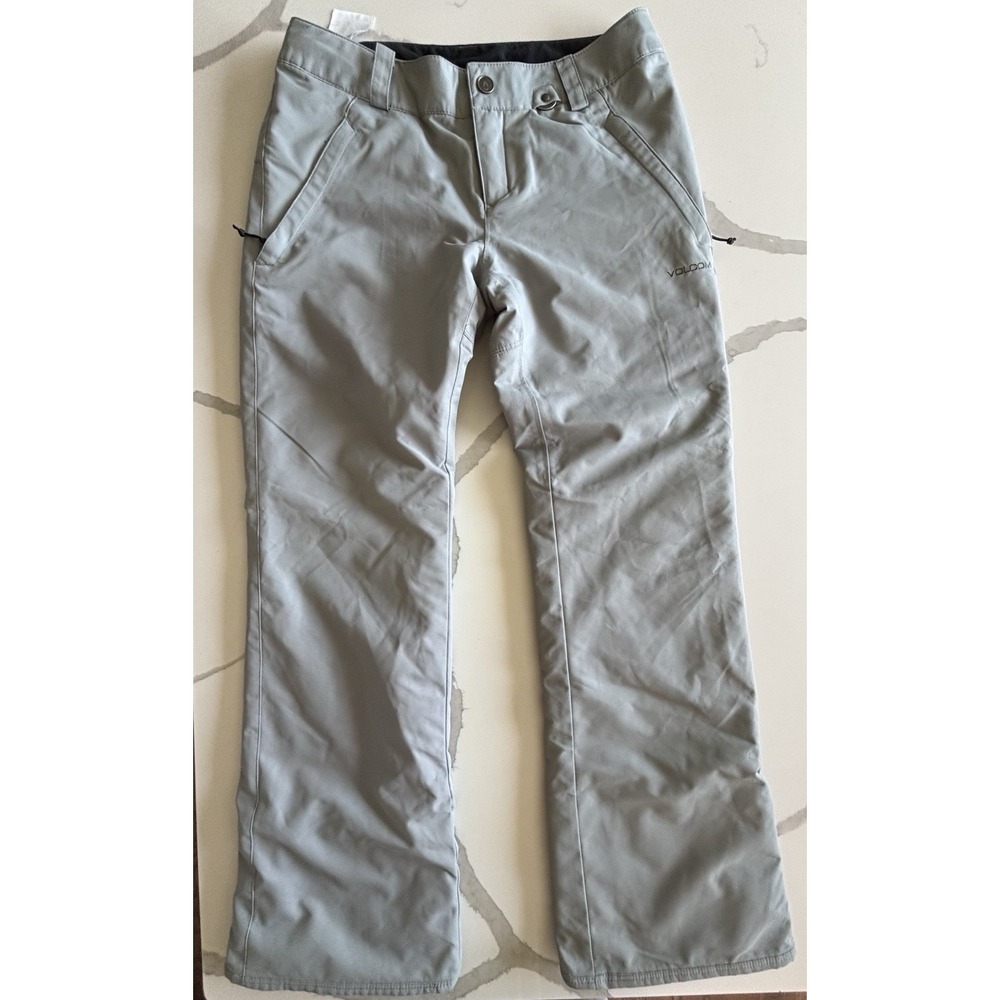 Volcom Modern Straight Snowboard Ski Pants Gray Women Medium Waterproof